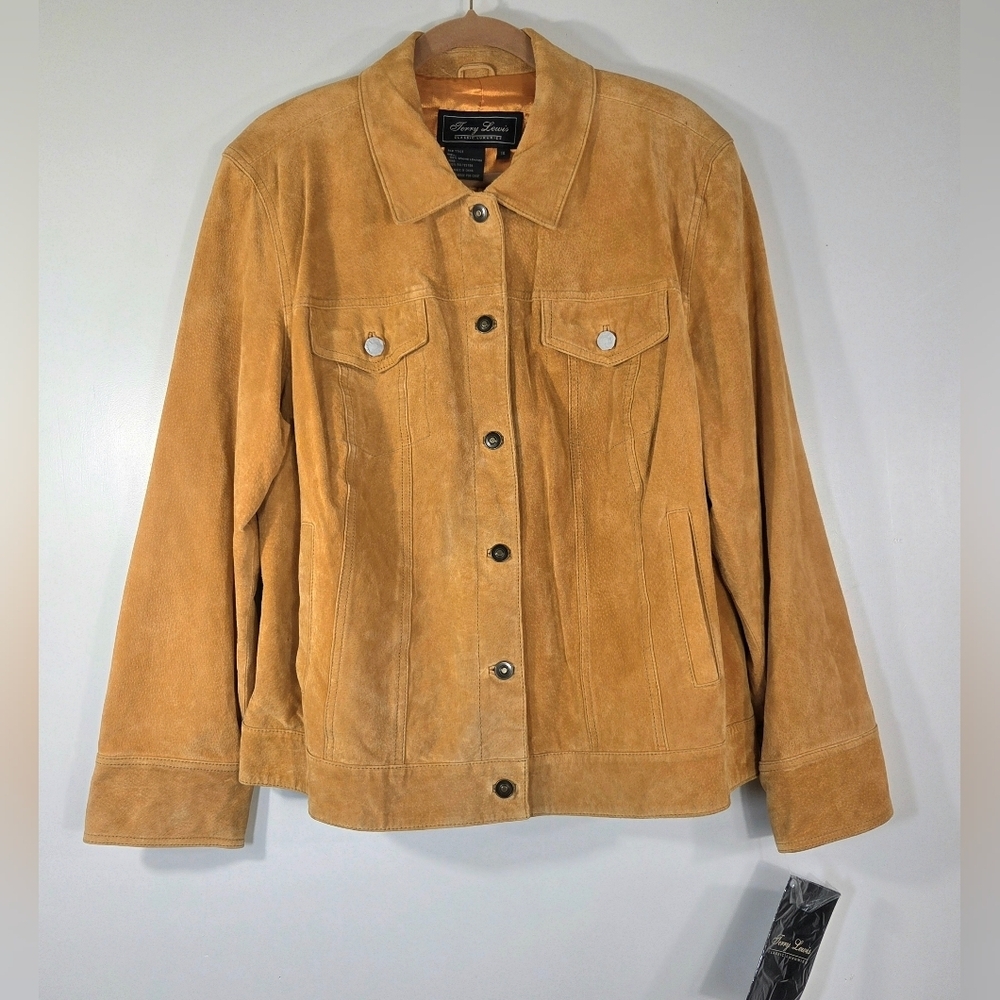 NWT TERRY LEWIS WESTERN BOHO SUEDE LEATHER JACKET.